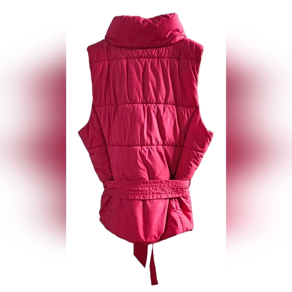 Chaps - Girls Pink Puffer Vest Belt Included​